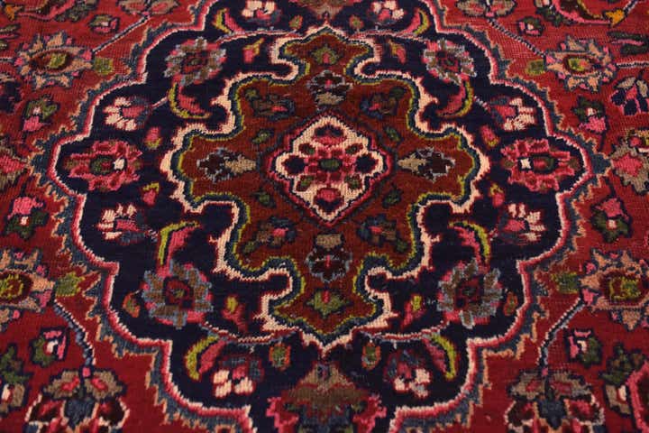 9' 8 x 12' 4 Hand Knotted Mashad Persian Wool Rug