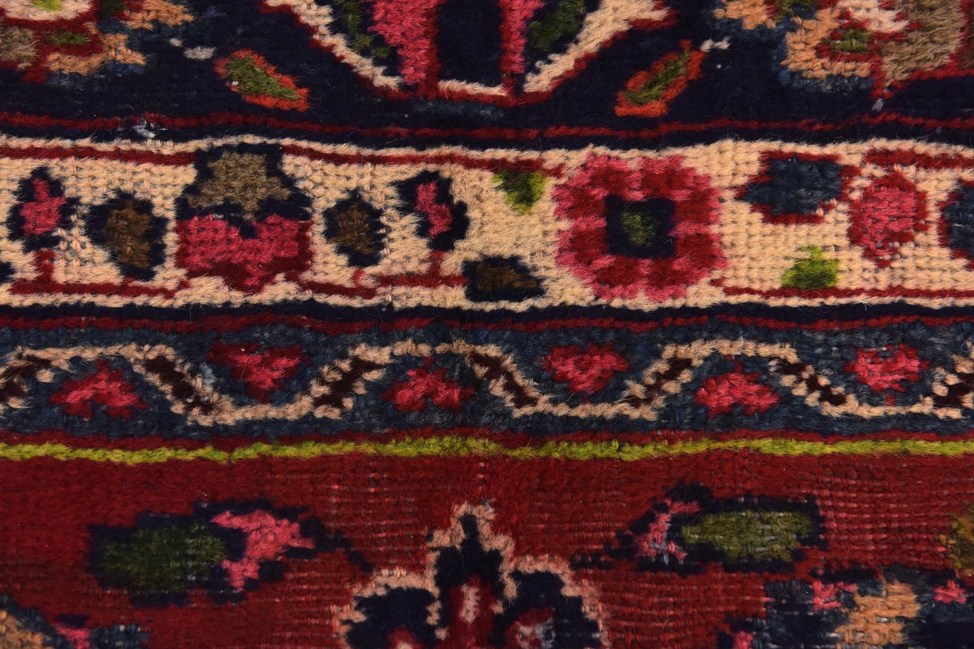 9' 8 x 12' 4 Hand Knotted Mashad Persian Wool Rug