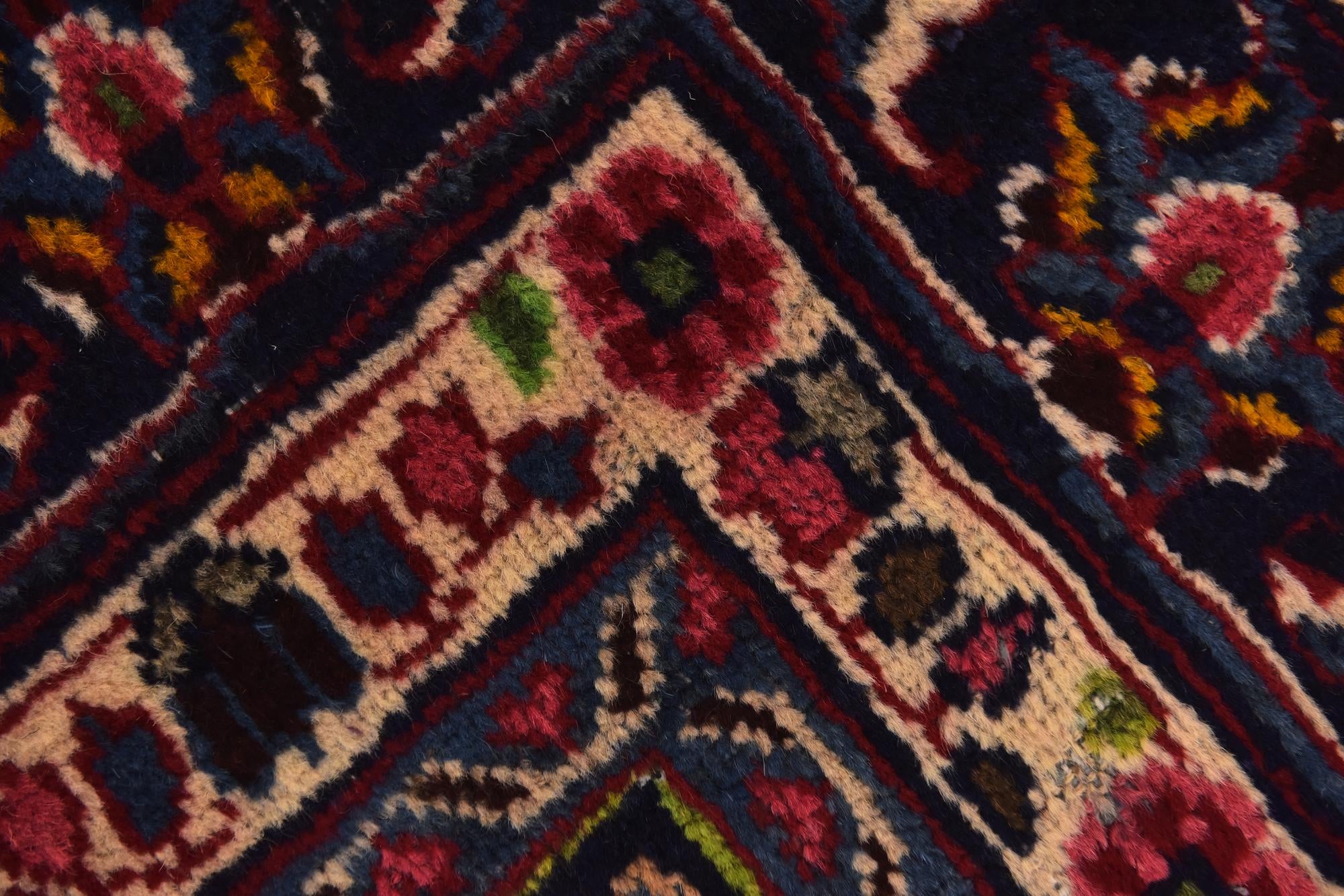 9' 8 x 12' 4 Hand Knotted Mashad Persian Wool Rug