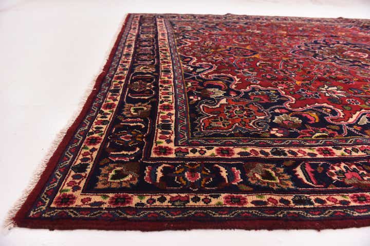 9' 8 x 12' 4 Hand Knotted Mashad Persian Wool Rug