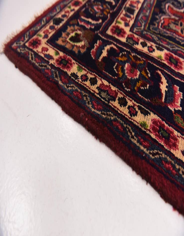 Detail image of 9' 8 x 12' 4  Hand Knotted Mashad Persian Wool Rug