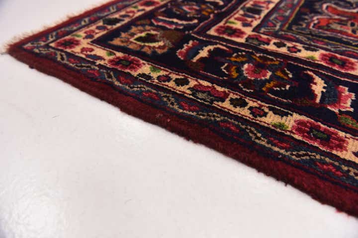 9' 8 x 12' 4 Hand Knotted Mashad Persian Wool Rug