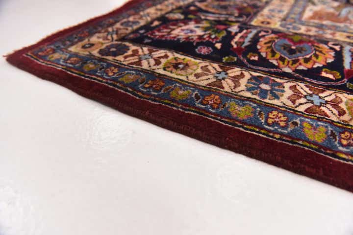 9' 8 x 12' 7 Hand Knotted Mashad Persian Wool Rug