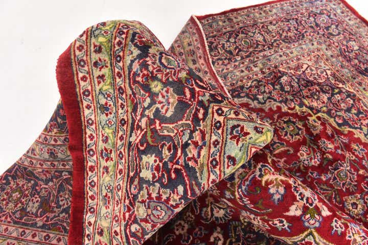 9' 9 x 11' 10 Hand Knotted Mashad Persian Wool Rug