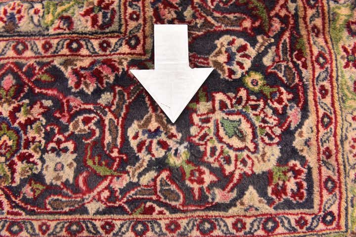 9' 9 x 11' 10 Hand Knotted Mashad Persian Wool Rug