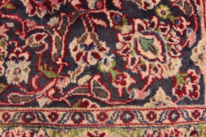 9' 9 x 11' 10 Hand Knotted Mashad Persian Wool Rug