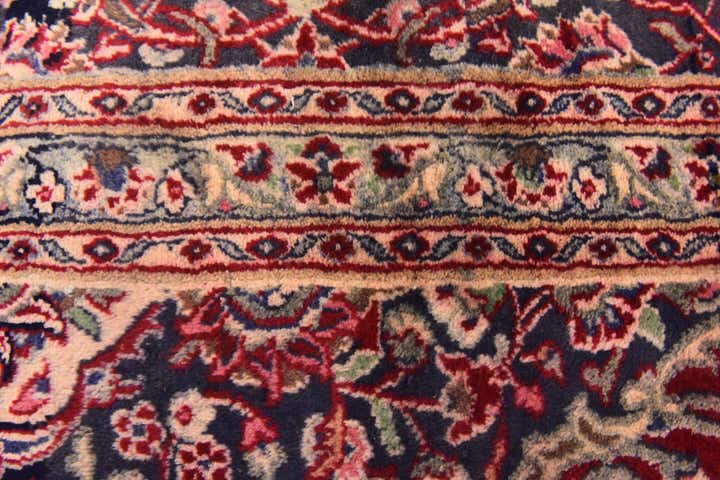 9' 9 x 11' 10 Hand Knotted Mashad Persian Wool Rug