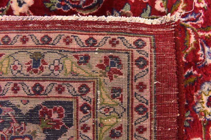 9' 9 x 11' 10 Hand Knotted Mashad Persian Wool Rug