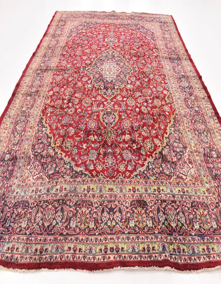 Detail image of 9' 9 x 11' 10  Hand Knotted Mashad Persian Wool Rug