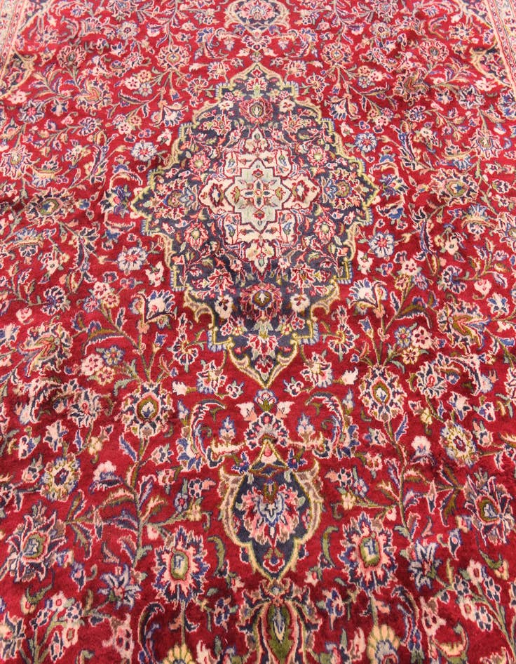 Detail image of 9' 9 x 11' 10  Hand Knotted Mashad Persian Wool Rug
