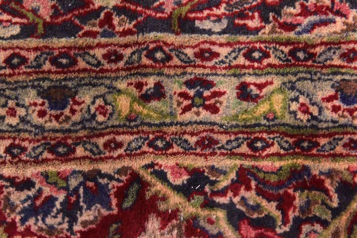 9' 9 x 11' 10 Hand Knotted Mashad Persian Wool Rug