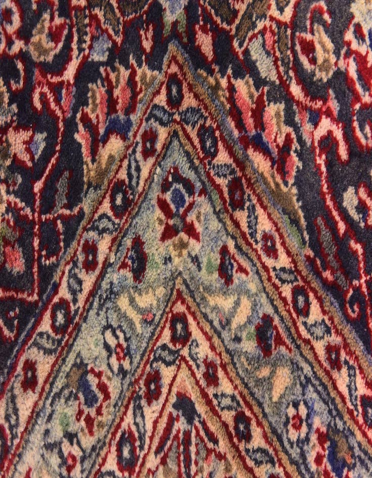 Detail image of 9' 9 x 11' 10  Hand Knotted Mashad Persian Wool Rug