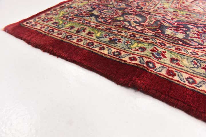 9' 9 x 11' 10 Hand Knotted Mashad Persian Wool Rug