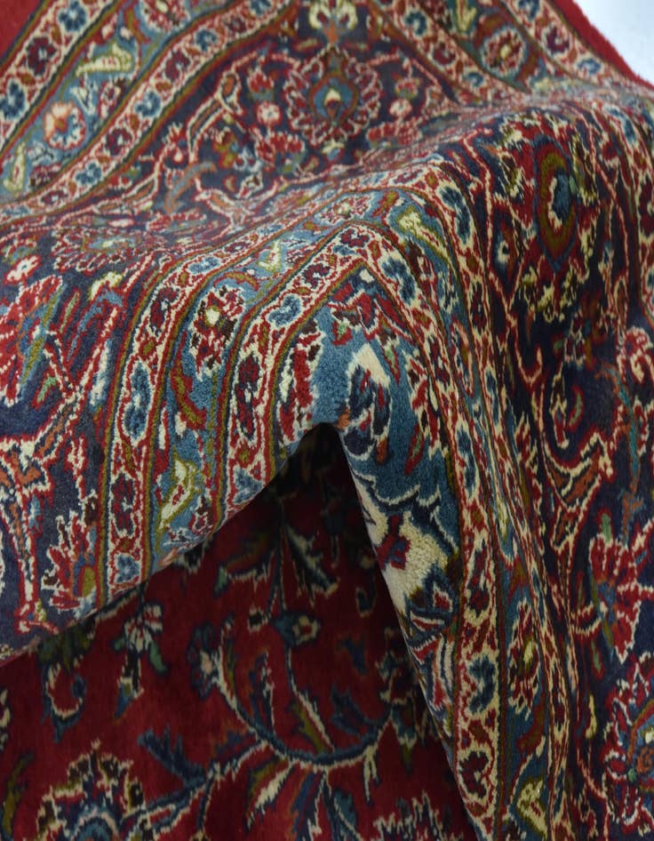 Detail image of 9' 7 x 12' 10  Hand Knotted Mashad Persian Wool Rug