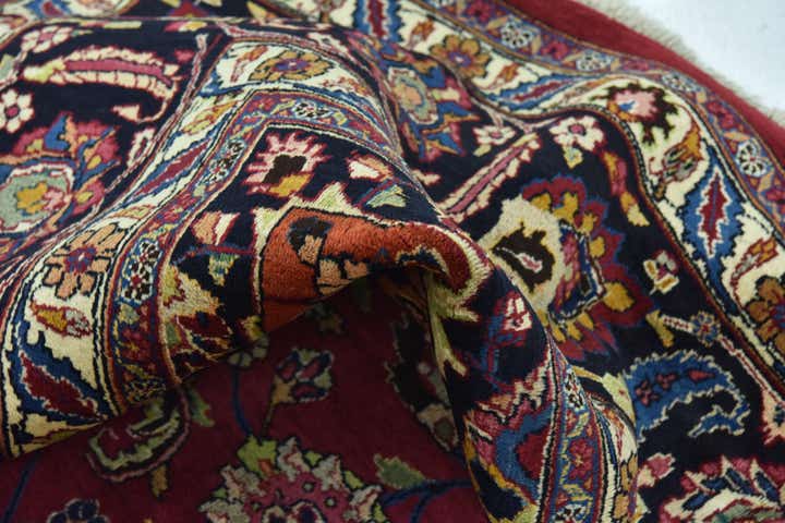 10' x 13' Hand Knotted Mashad Persian Wool Rug