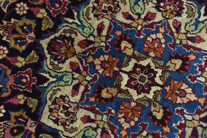 10' x 13' Hand Knotted Mashad Persian Wool Rug