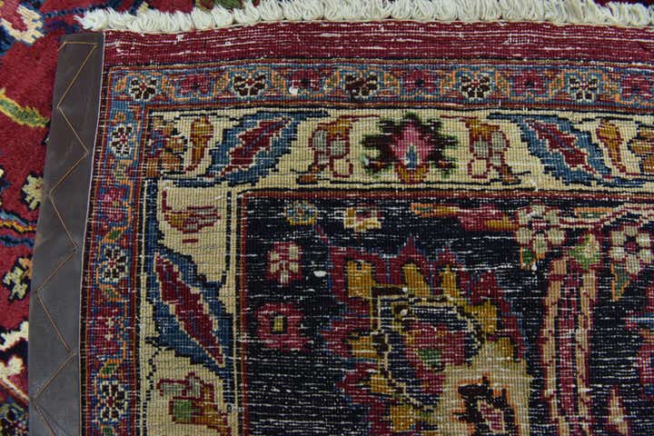 10' x 13' Hand Knotted Mashad Persian Wool Rug