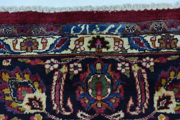 10' x 13' Hand Knotted Mashad Persian Wool Rug