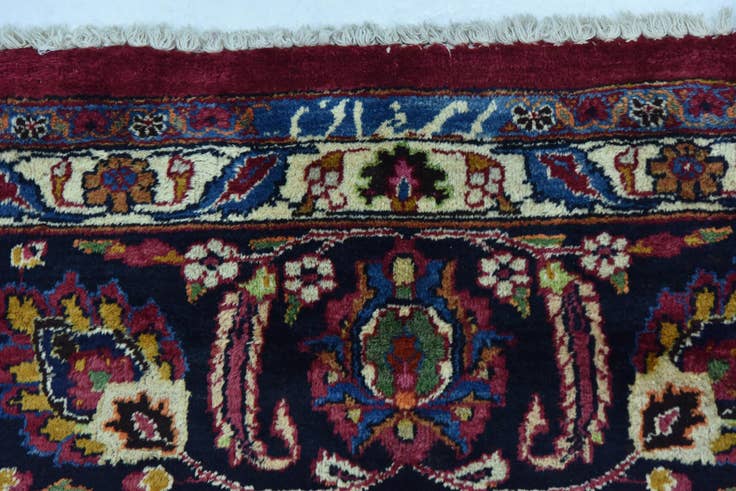 Detail image of 10' x 13' Hand Knotted Mashad Persian Wool Rug