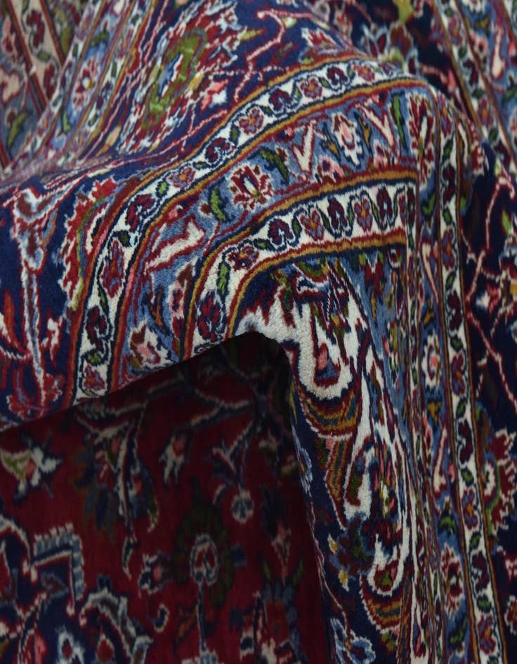 Detail image of 9' 7 x 12' 4  Hand Knotted Mashad Persian Wool Rug