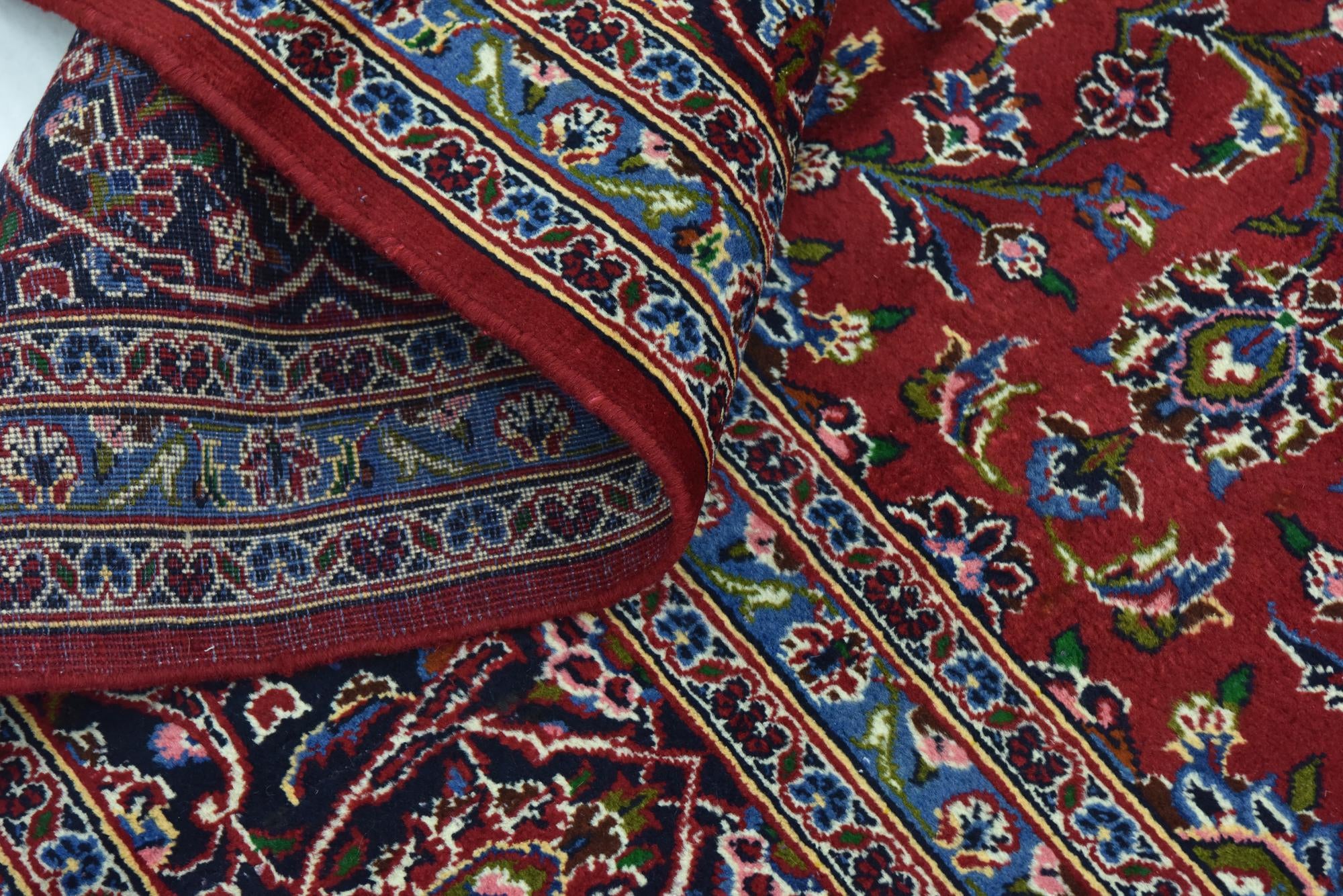 9' 5 x 13' 6 Hand Knotted Mashad Persian Wool Rug