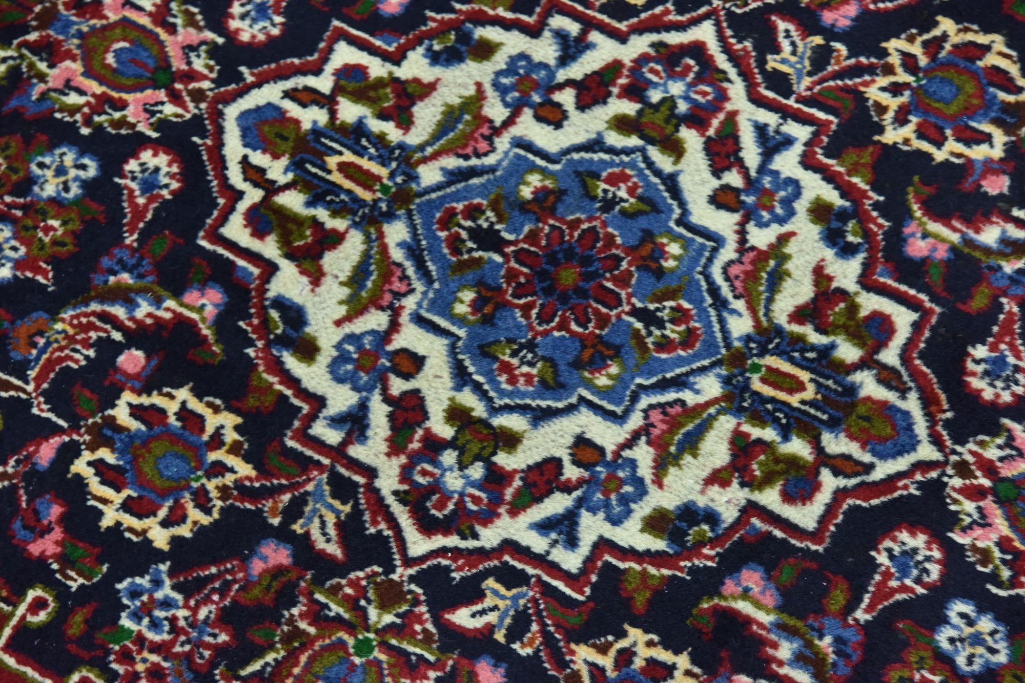 9' 5 x 13' 6 Hand Knotted Mashad Persian Wool Rug