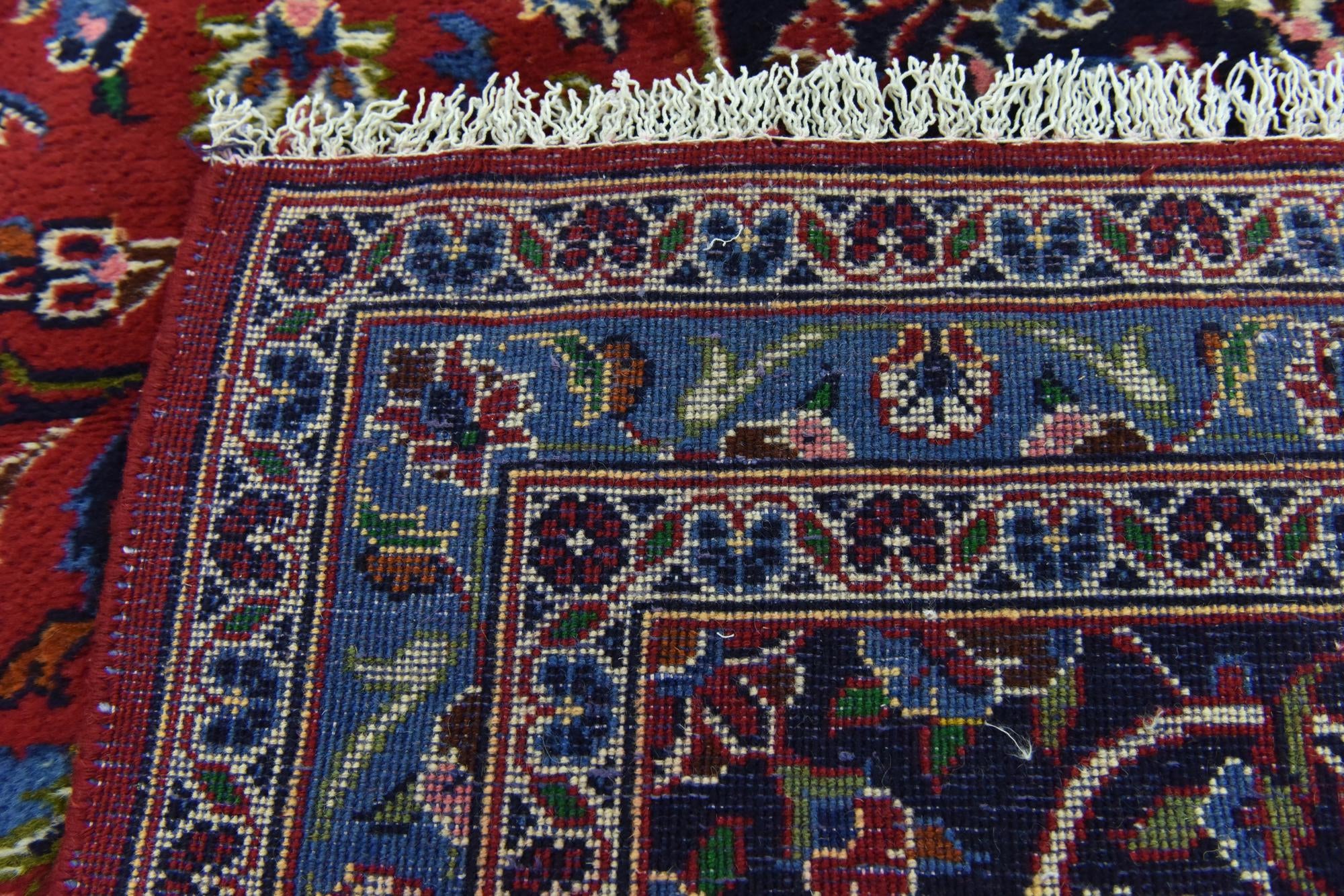 9' 5 x 13' 6 Hand Knotted Mashad Persian Wool Rug