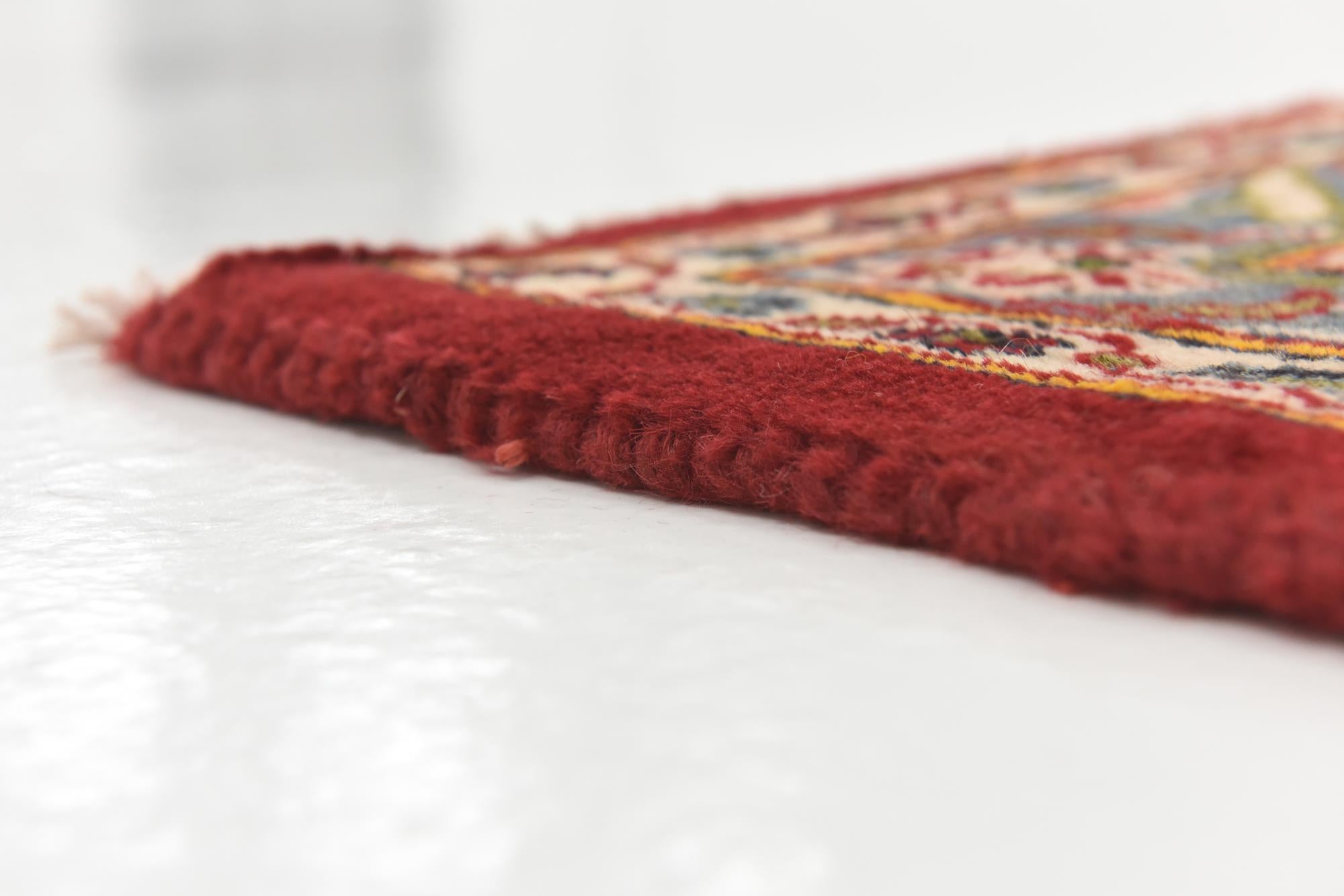 10' x 12' 9 Hand Knotted Mashad Persian Wool Rug