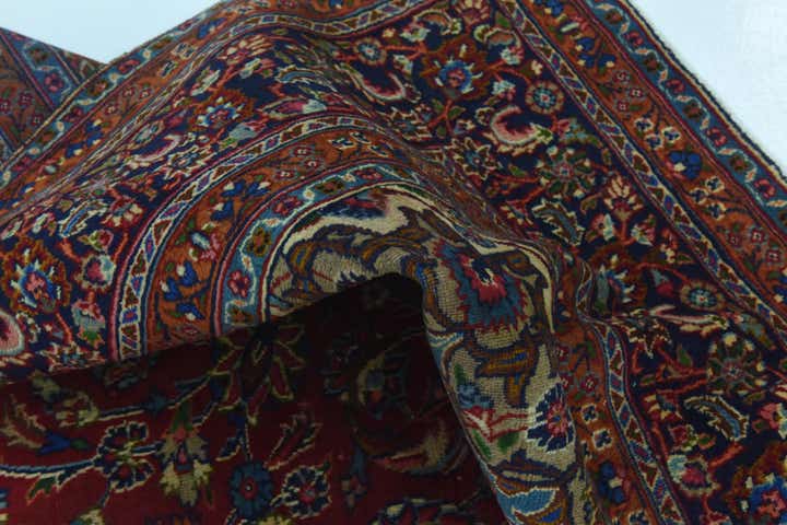 9' 8 x 12' 6 Hand Knotted Mashad Persian Wool Rug