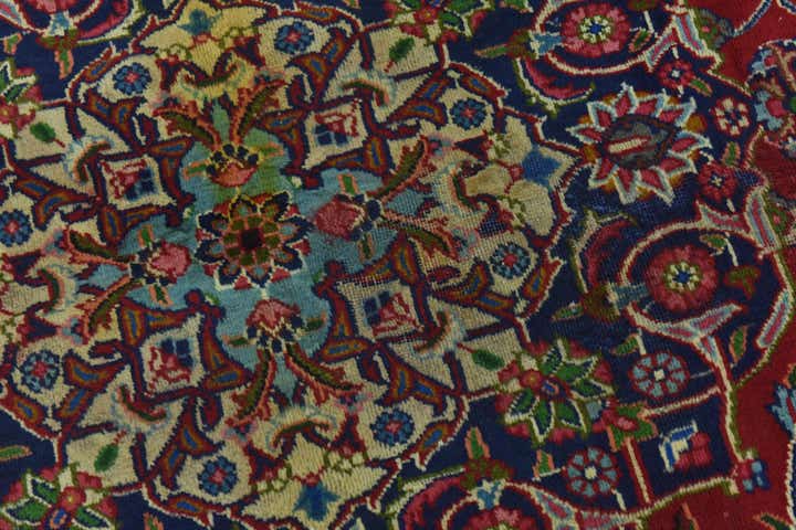 9' 8 x 12' 6 Hand Knotted Mashad Persian Wool Rug