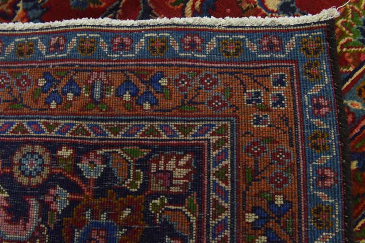 9' 8 x 12' 6 Hand Knotted Mashad Persian Wool Rug