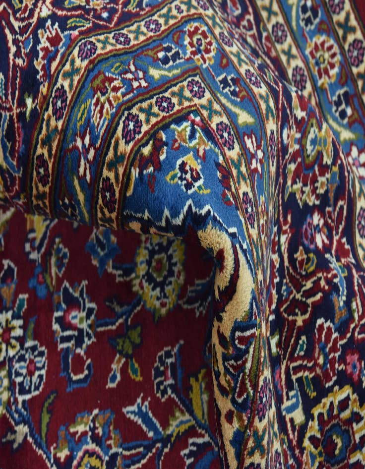 Detail image of 10' x 12' 9  Hand Knotted Mashad Persian Wool Rug