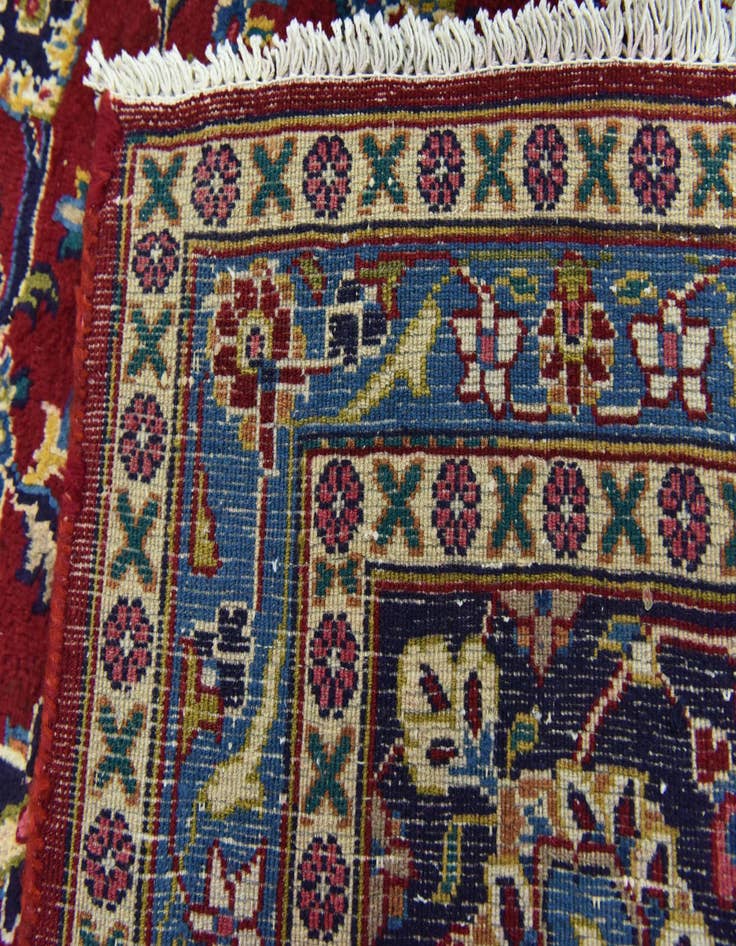 Detail image of 10' x 12' 9  Hand Knotted Mashad Persian Wool Rug