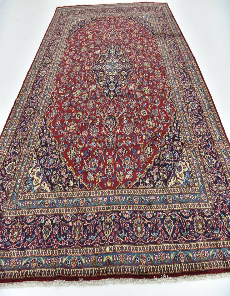 Detail image of 10' x 12' 9  Hand Knotted Mashad Persian Wool Rug