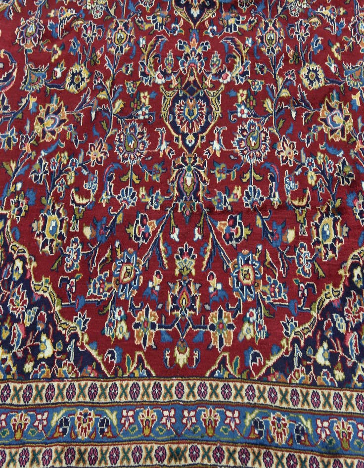 Detail image of 10' x 12' 9  Hand Knotted Mashad Persian Wool Rug