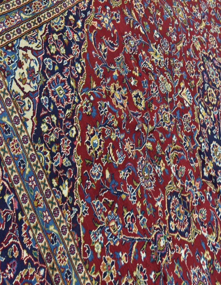 Detail image of 10' x 12' 9  Hand Knotted Mashad Persian Wool Rug