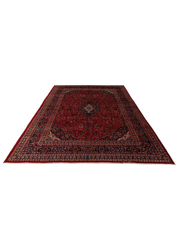 9' 10 x 12' 8 Hand Knotted Mashad Persian Wool Rug