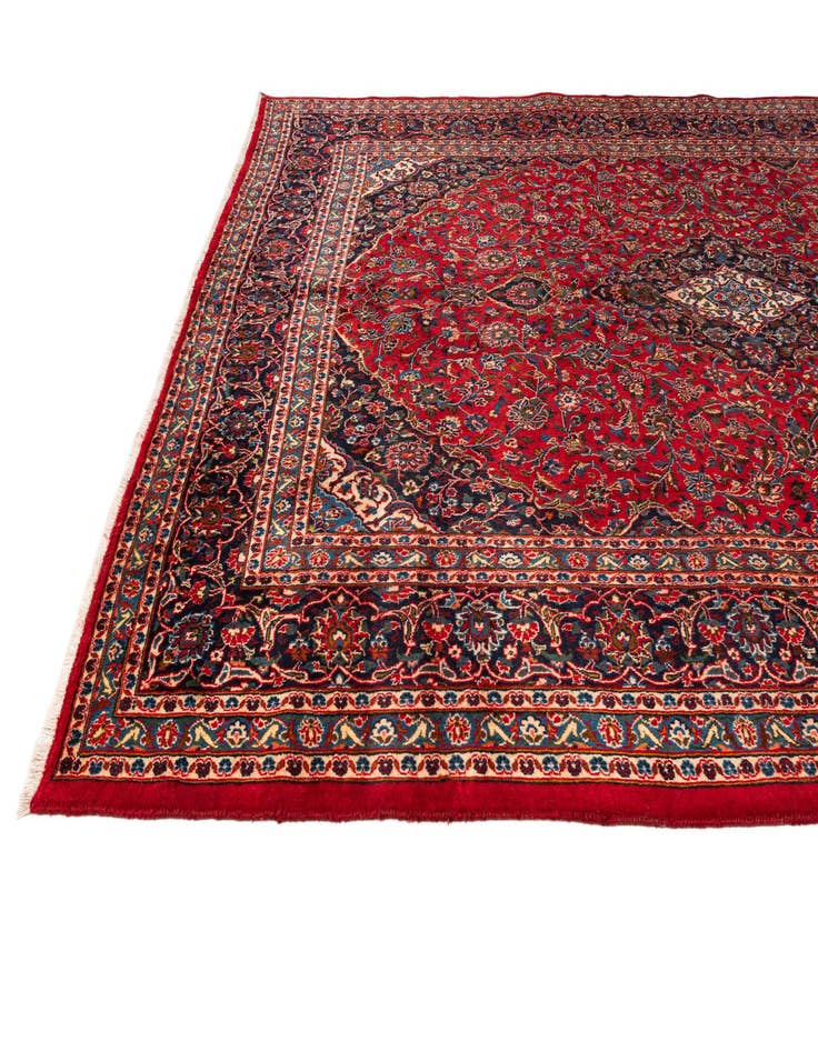 Detail image of 9' 10 x 12' 8 Hand Knotted Mashad Persian Wool Rug
