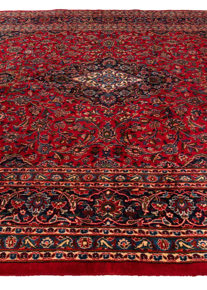 9' 10 x 12' 8 Hand Knotted Mashad Persian Wool Rug