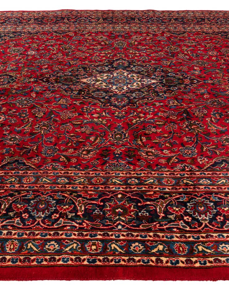 Detail image of 9' 10 x 12' 8 Hand Knotted Mashad Persian Wool Rug