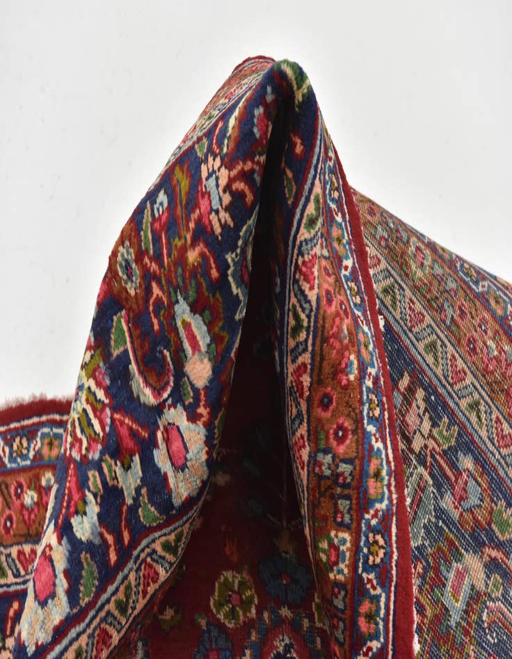 Detail image of 9' 9 x 12' 9  Hand Knotted Mashad Persian Wool Rug