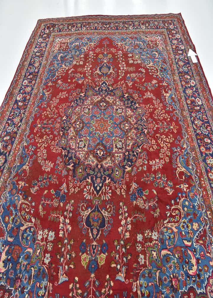 9' 9 x 12' 9 Hand Knotted Mashad Persian Wool Rug