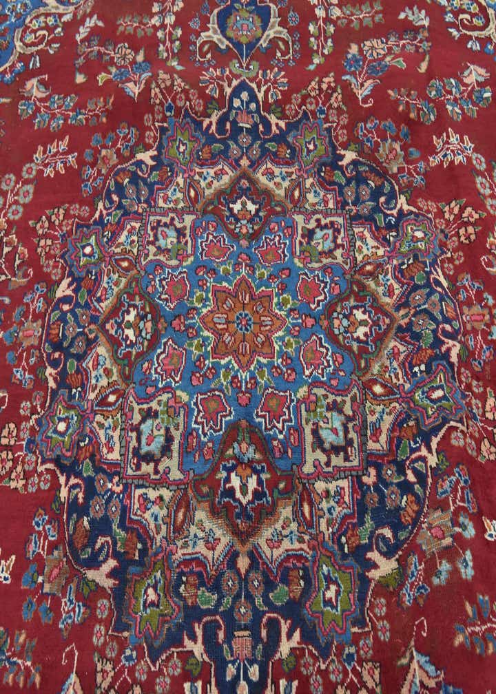 9' 9 x 12' 9 Hand Knotted Mashad Persian Wool Rug