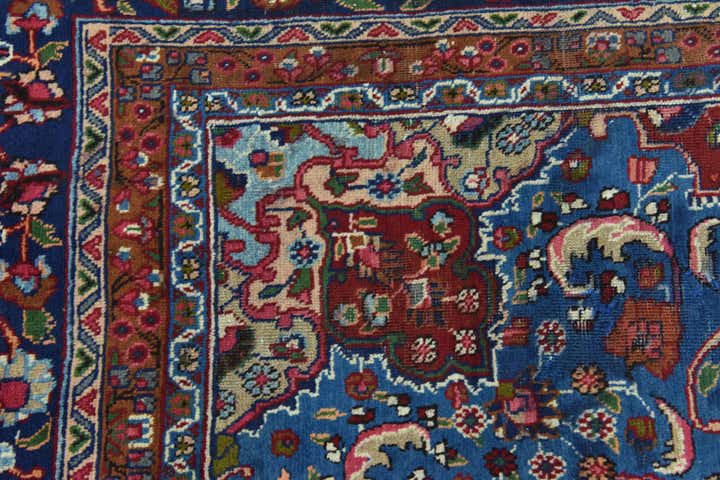 9' 9 x 12' 9 Hand Knotted Mashad Persian Wool Rug