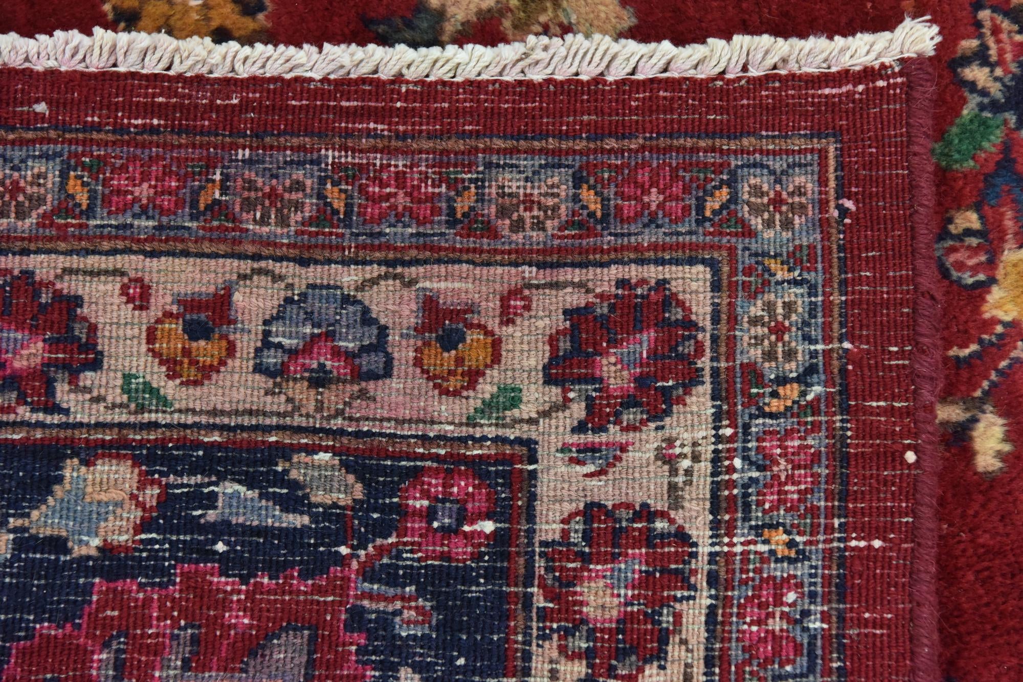 9' 7 x 13' 3 Hand Knotted Mashad Persian Wool Rug