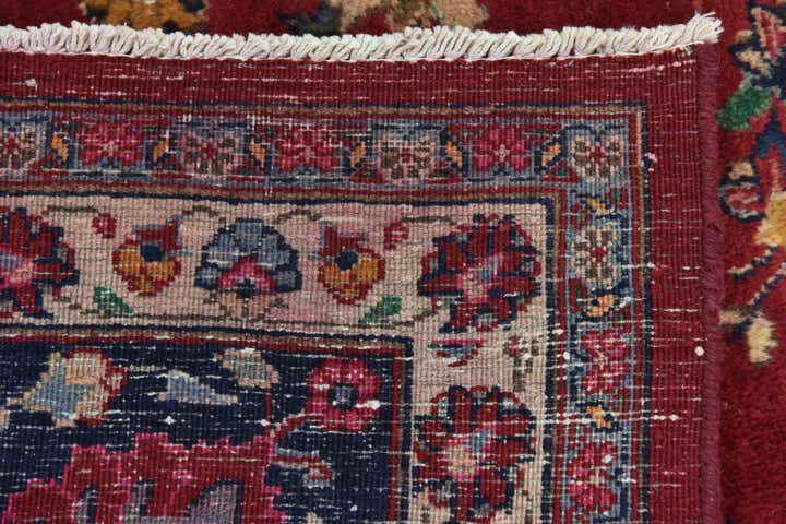 9' 7 x 13' 3 Hand Knotted Mashad Persian Wool Rug