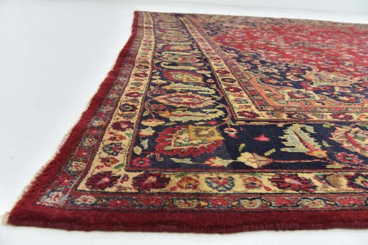 9' 7 x 13' 3 Hand Knotted Mashad Persian Wool Rug