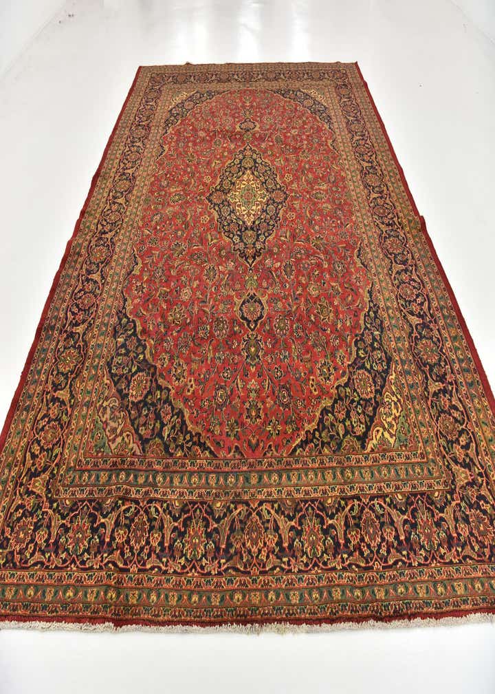 9' 9 x 12' 10 Hand Knotted Mashad Persian Wool Rug
