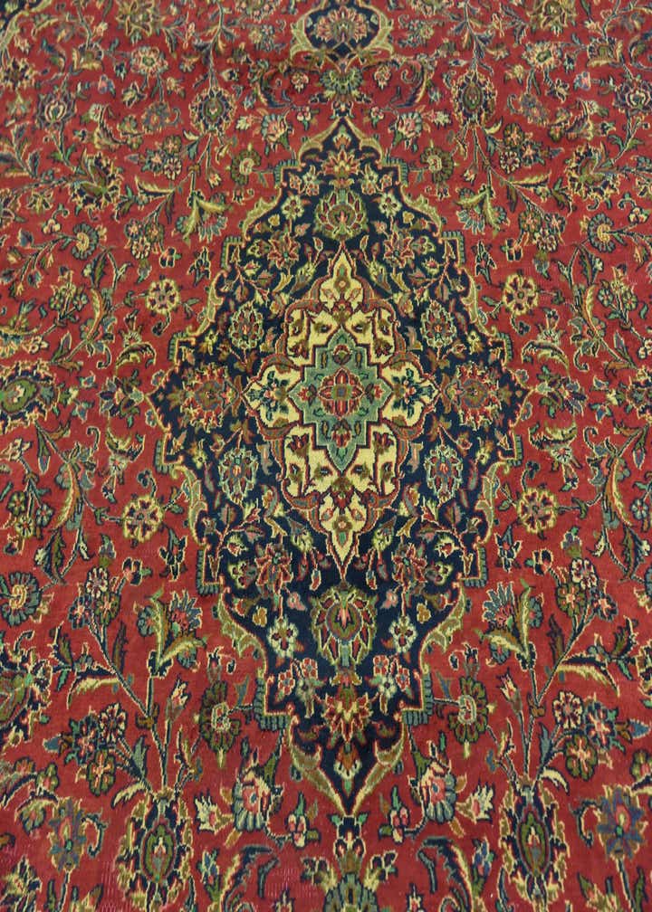 9' 9 x 12' 10 Hand Knotted Mashad Persian Wool Rug