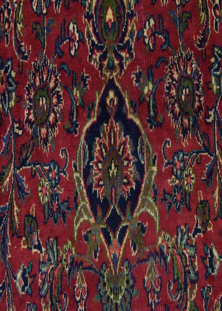 9' 9 x 12' 10 Hand Knotted Mashad Persian Wool Rug